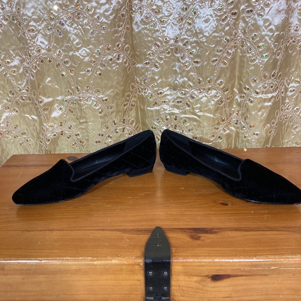 Black Velvet Loafers